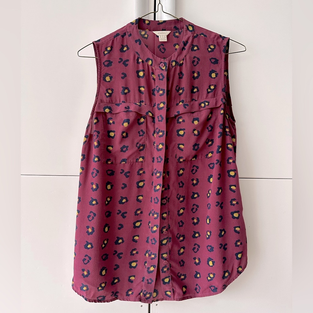 Fossil Silk Top
